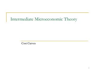 Intermediate Microeconomic Theory