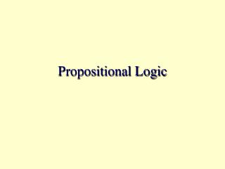 Propositional Logic