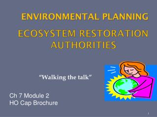 Ecosystem Restoration Authorities
