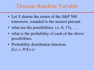 Discrete Random Variable