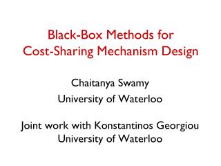 Black-Box Methods for Cost-Sharing Mechanism Design