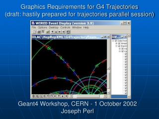 Geant4 Workshop, CERN - 1 October 2002 Joseph Perl