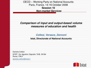 Comparison of input and output-based volume measures of education and health