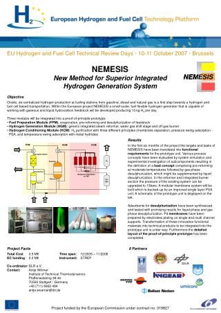 NEMESIS New Method for Superior Integrated Hydrogen Generation System
