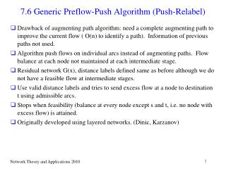 7.6 Generic Preflow-Push Algorithm (Push-Relabel)