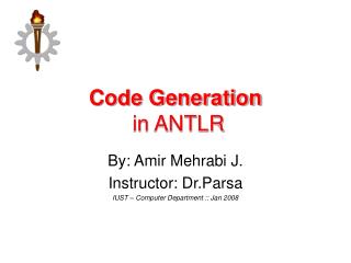Code Generation in ANTLR