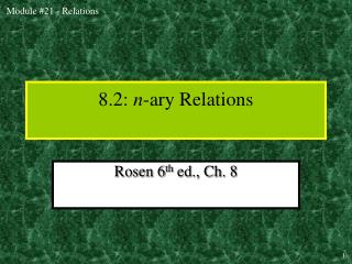 8.2: n -ary Relations