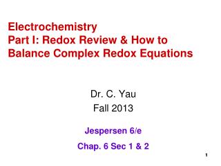Electrochemistry Part I: Redox Review &amp; How to Balance Complex Redox Equations