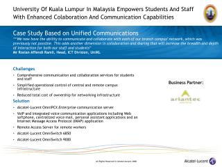 Case Study Based on Unified Communications