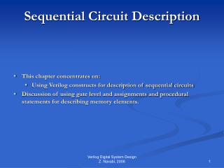 Sequential Circuit Description