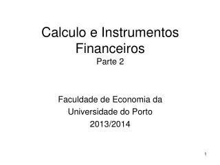 Calculo e Instrumentos Financeiros Parte 2
