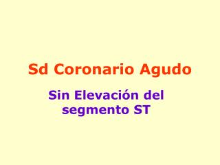 Sd Coronario Agudo