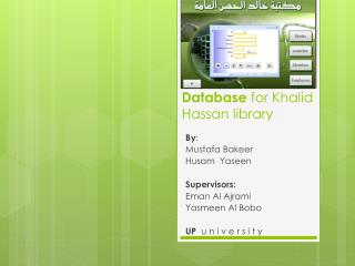 Database for Khalid Hassan library