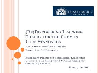 (Re)Discovering Learning Theory for the Common Core Standards