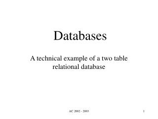 Databases