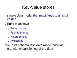 Key-Value stores