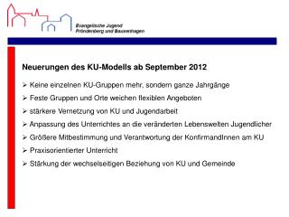 Neuerungen des KU-Modells ab September 2012