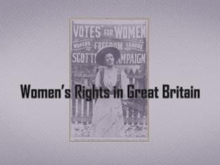 Women’s Rights in Great Britain