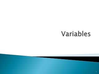 Variables