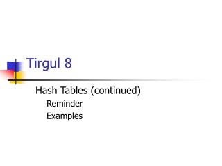 Tirgul 8