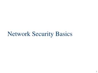 Network Security Basics