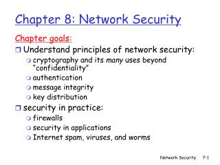 Chapter 8: Network Security