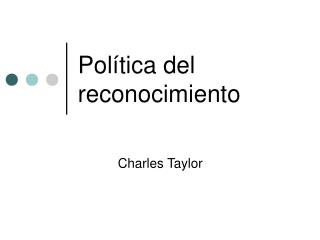 Política del reconocimiento