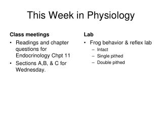 This Week in Physiology