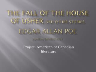 The Fall of the House of Usher and other stories Edgar Allan Poe Jarmila Bambuchová