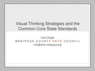 Visual Thinking Strategies and the Common Core State Standards