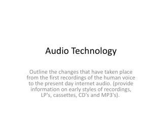 Audio Technology