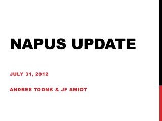 Napus Update
