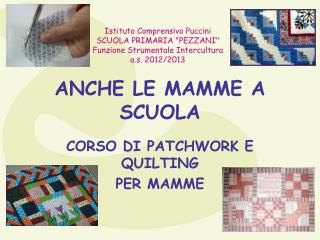 ANCHE LE MAMME A SCUOLA