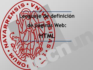 Lenguaje de definición de páginas Web: HTML