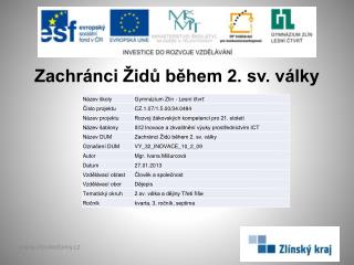 Zachránci Židů během 2. sv. války