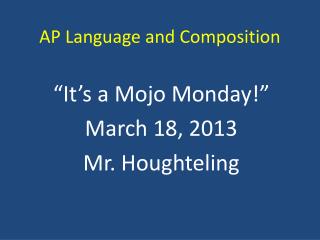 AP Language and Composition