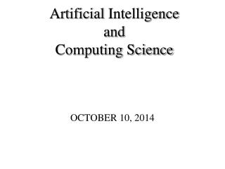 Artificial Intelligence and Computing Science