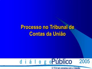 Processo no Tribunal de Contas da União