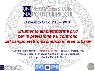 Progetto S.Co.P.E. – WP4