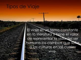 Tipos de Viaje