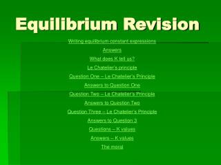 Equilibrium Revision