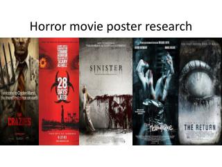 Horror movie poster research