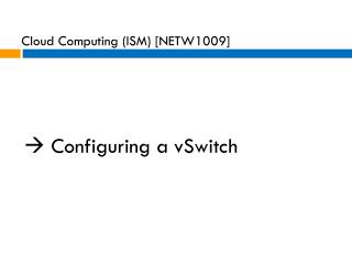  Configuring a vSwitch