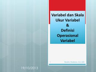 Variabel dan Skala Ukur Variabel &amp; Definisi O perasional Variabel