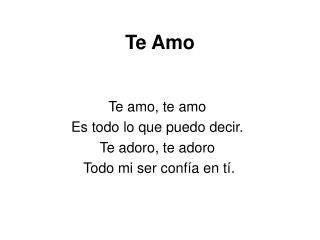 Te Amo