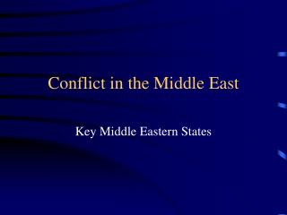 Conflict in the Middle East
