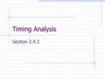 Timing Analysis