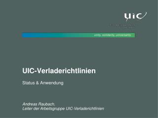 UIC-Verladerichtlinien