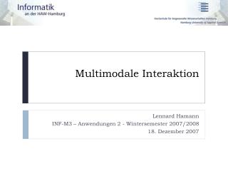 Multimodale Interaktion