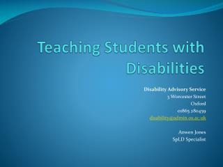 Teaching Students with Disabilities